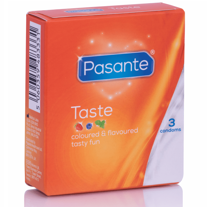 PASANTE - CONDOMS FLAVORS 3 UNITS - Kink&Play