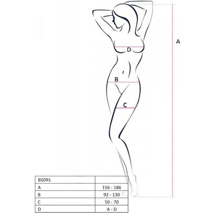 PASSION - BS095 BLACK BODYSTOCKING ONE SIZE - Kink&Play