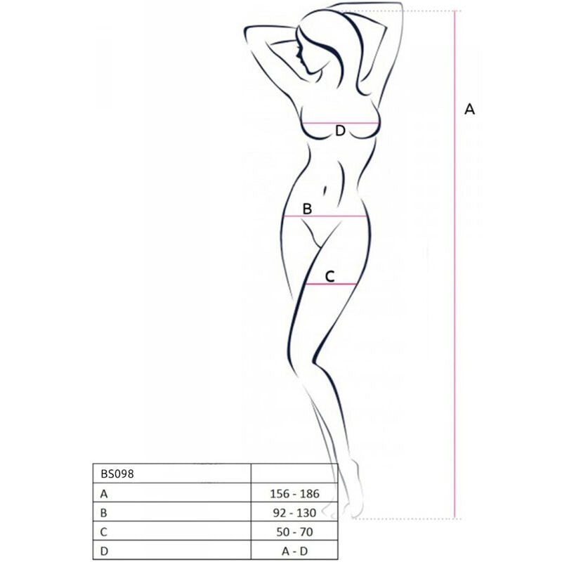 PASSION - BS098 BLACK BODYSTOCKING ONE SIZE - Kink&Play