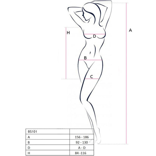PASSION - BS101 BODYSTOCKING BLACK ONE SIZE - Kink&Play