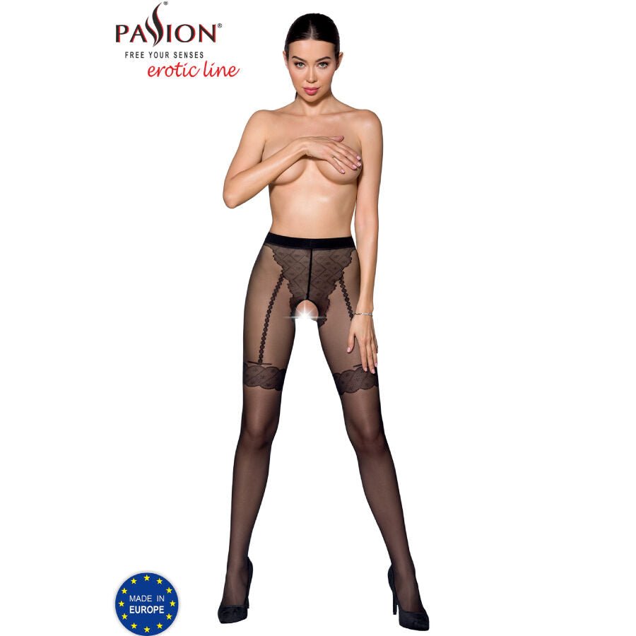 PASSION - TIOPEN 016 BLACK TIGHTS 1/2 20 DEN - Kink&Play