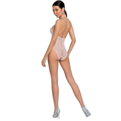 PASSION - WOMAN BS087 WHITE BODYSTOCKING ONE SIZE - Kink&Play