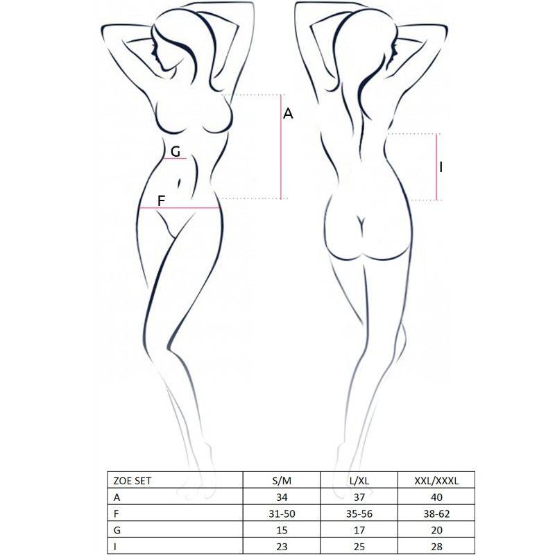 PASSION - WOMAN ZOE SET SIZE S/M - Kink&Play
