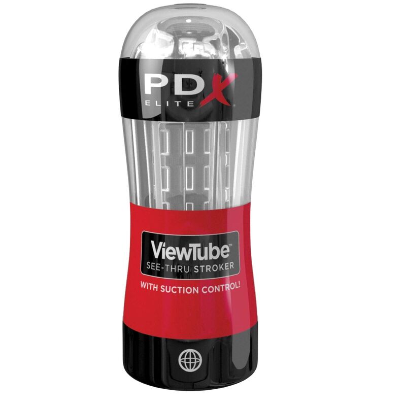 PDX ELITE - STROKER VIEWTUBE MASTURBATOR CONTROL TRANSPARENT STIMULATING WAVES - Kink&Play