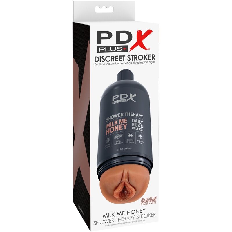 PDX PLUS - STROKER MASTURBATOR DISCRETE BOTTLE DESIGN MILK ME HONEY CANDY SHAMPOO - Kink&Play