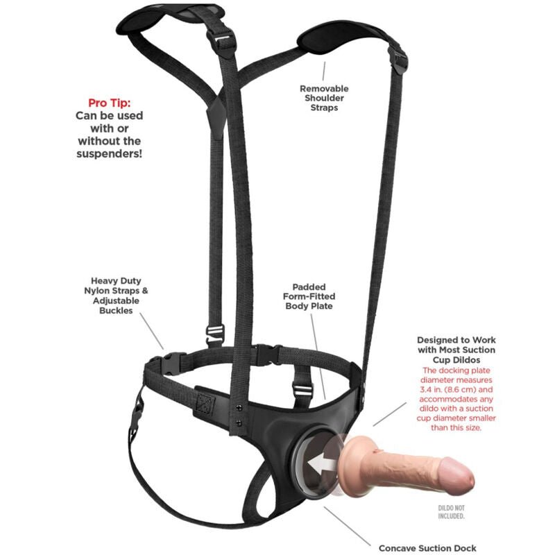 PIPEDREAMS - BODY DOCK STRAP - ON SUSPENDERS - Kink&Play
