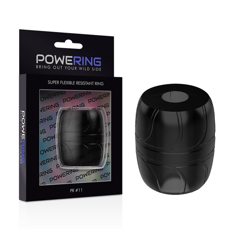 POWERING - SUPER FLEXIBLE AND RESISTANT PENIS RING 5 CM PR11 BLACK - Kink&Play