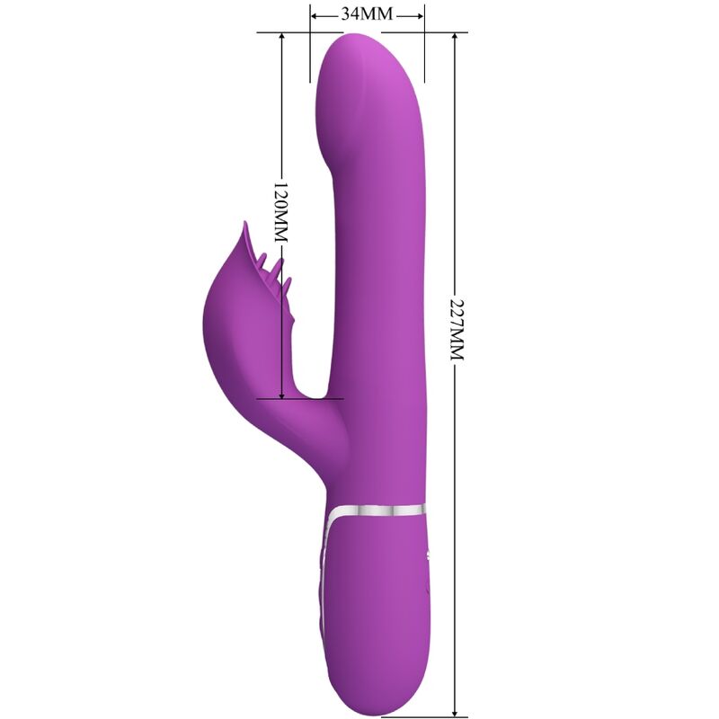 PRETTY LOVE - 4 IN 1 MULTIFUNCTION VIBRATOR & STIMULATOR PURPLE - Kink&Play