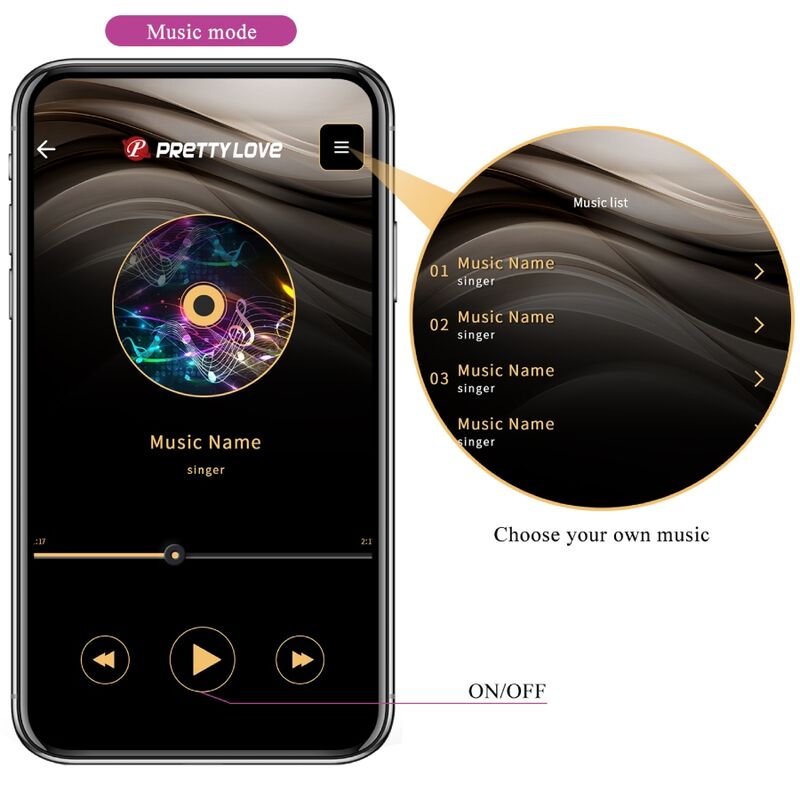 PRETTY LOVE - ABNER APP PURPLE - Kink&Play
