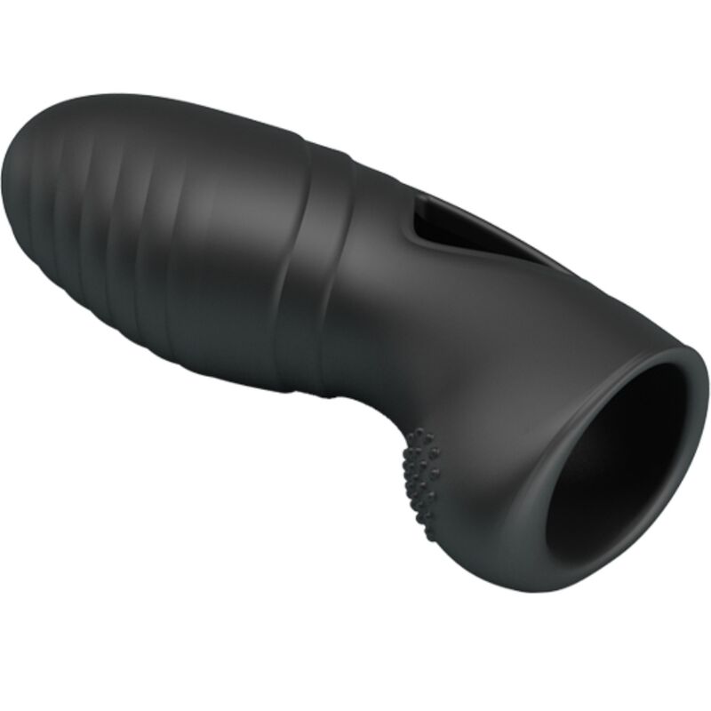 PRETTY LOVE - ALAN SILICONE FINGER VIBRATOR BLACK - Kink&Play