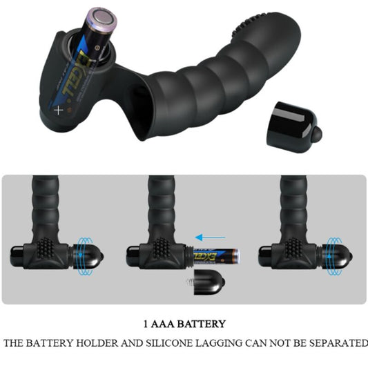 PRETTY LOVE - ALEXANDER FINGER VIBRATOR 10 VIBRATIONS BLACK - Kink&Play