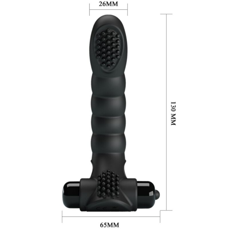PRETTY LOVE - ALEXANDER FINGER VIBRATOR 10 VIBRATIONS BLACK - Kink&Play