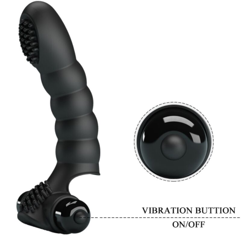 PRETTY LOVE - ALEXANDER FINGER VIBRATOR 10 VIBRATIONS BLACK - Kink&Play