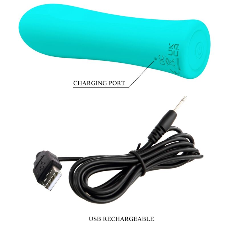PRETTY LOVE - ALFREDA SUPER POWER VIBRATOR AQUA GREEN - Kink&Play