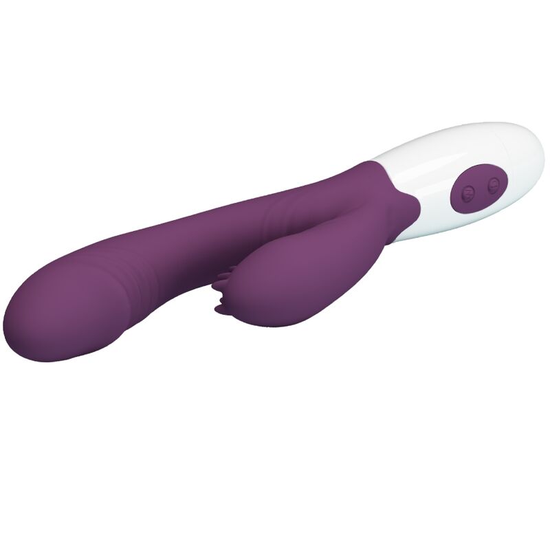 PRETTY LOVE - ANDRE RABBIT VIBRATOR & G - POINT STIMULATOR PURPLE - Kink&Play