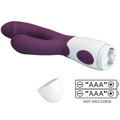 PRETTY LOVE - ANDRE RABBIT VIBRATOR & G - POINT STIMULATOR PURPLE - Kink&Play