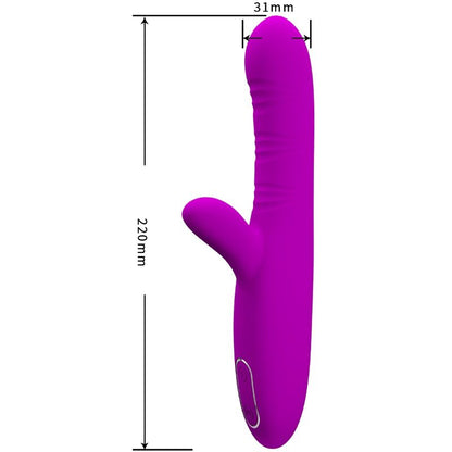 PRETTY LOVE - ANGELIQUE MULTIFUNCTION VIBRATOR + CLITORIS STIMULATOR PURPLE - Kink&Play