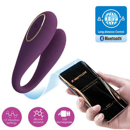 PRETTY LOVE - AUGUST REMOTE GLOBAL DOUBLE PLEASURE VIBRATOR - Kink&Play