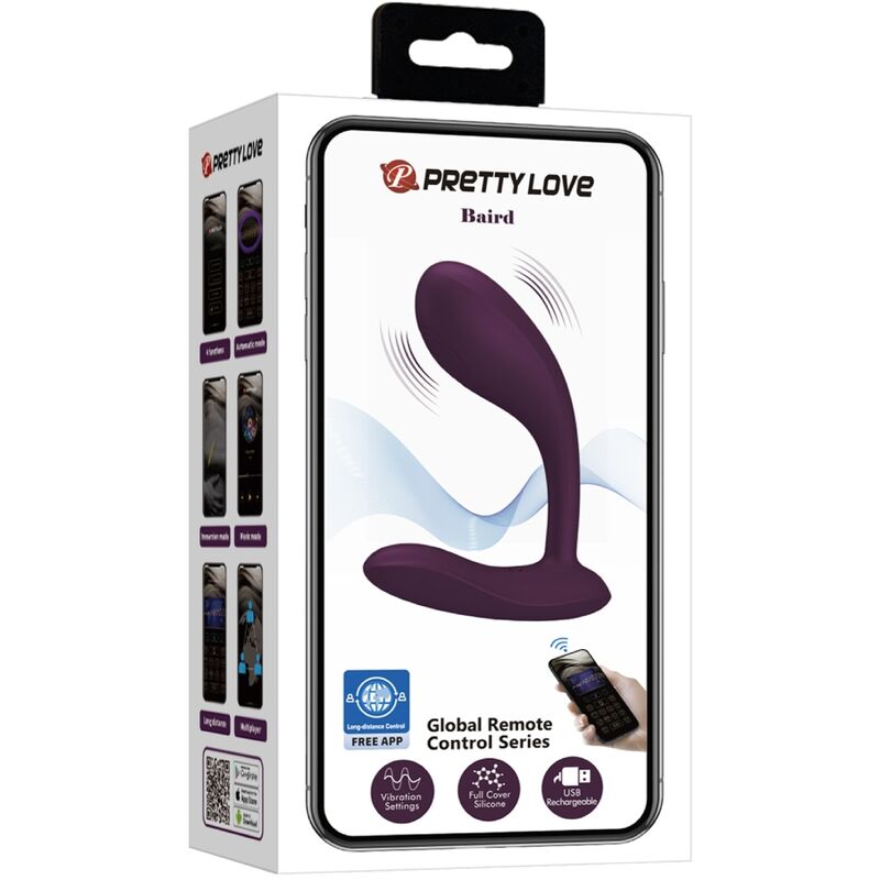 PRETTY LOVE - BAIRD G - SPOT 12 VIBRATIONS RECHARGEABLE LILA APP - Kink&Play