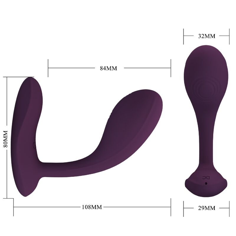 PRETTY LOVE - BAIRD G - SPOT 12 VIBRATIONS RECHARGEABLE LILA APP - Kink&Play