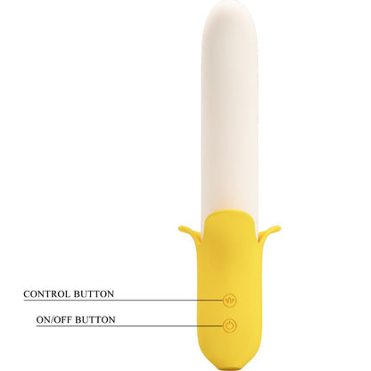 PRETTY LOVE - BANANA GEEK SUPER POWER 7 VIBRATIONS UP&DOWN SILICONE BLACK - Kink&Play