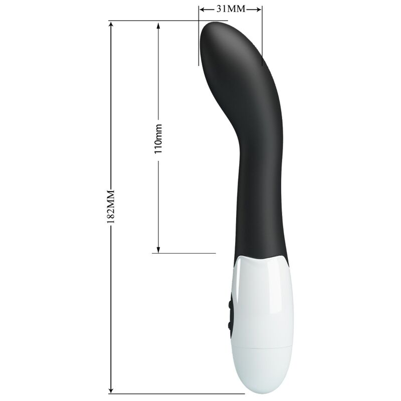 PRETTY LOVE - BISHOP G - SPOT VIBRATOR 30 MODES BLACK - Kink&Play