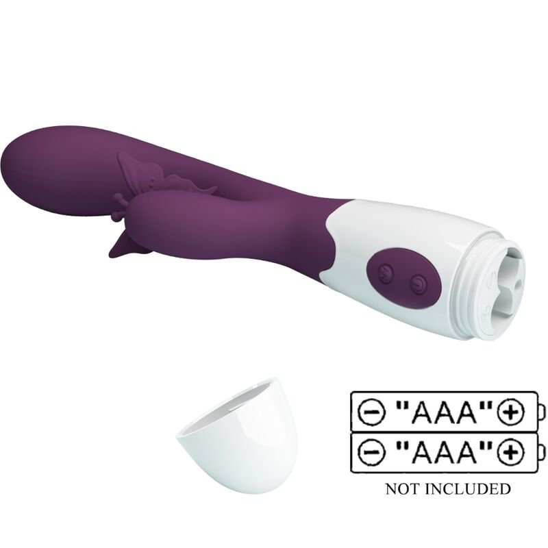 PRETTY LOVE - BUTTERFLY KISS RABBIT VIBRATOR & G - SPOT STIMULATOR PURPLE - Kink&Play