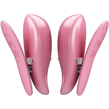 PRETTY LOVE - CAILEY NIPPLE CLAMPS 10 VIBRATIONS REMOTE CONTROL PINK - Kink&Play