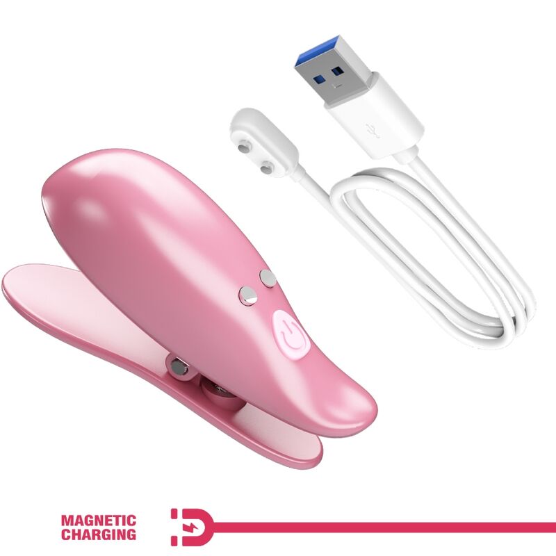 PRETTY LOVE - CAILEY NIPPLE CLAMPS 10 VIBRATIONS REMOTE CONTROL PINK - Kink&Play