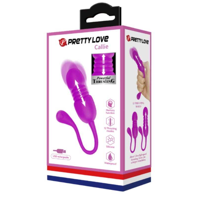 PRETTY LOVE - CALLIE PURPLE RECHARGEABLE VIBRATING EGG - Kink&Play