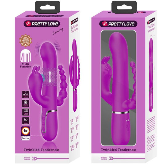 PRETTY LOVE - CAMMY TRIPLE VIBRATOR MULTIFUNCTION 4 IN 1 PINK - Kink&Play