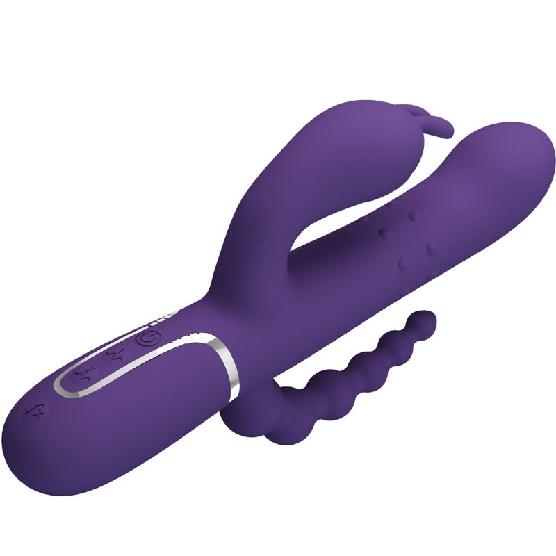 PRETTY LOVE - CAMMY TRIPLE VIBRATOR MULTIFUNCTION 4 IN 1 PURPLE - Kink&Play