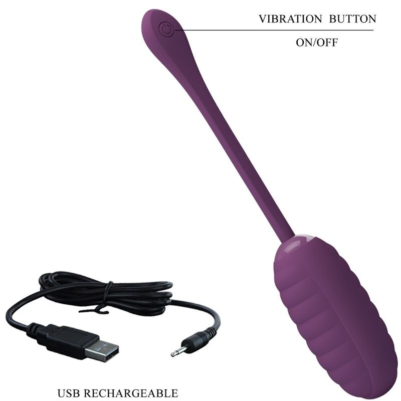 PRETTY LOVE - CASPER PURPLE RECHARGEABLE VIBRATING EGG - Kink&Play