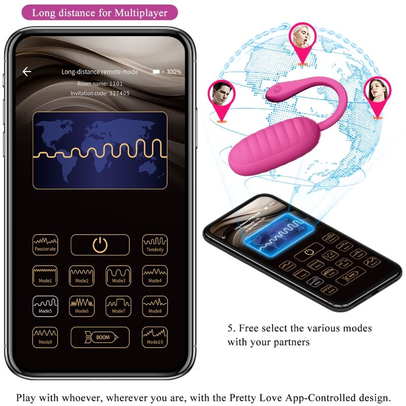 PRETTY LOVE - CATALINA PINK RECHARGEABLE VIBRATING EGG - Kink&Play