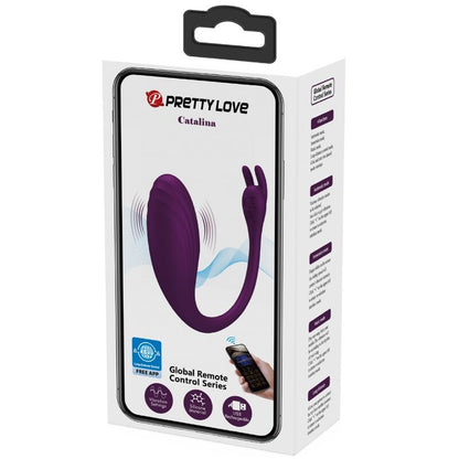PRETTY LOVE - CATALINA VIBRATOR APP REMOTE CONTROL PURPLE - Kink&Play
