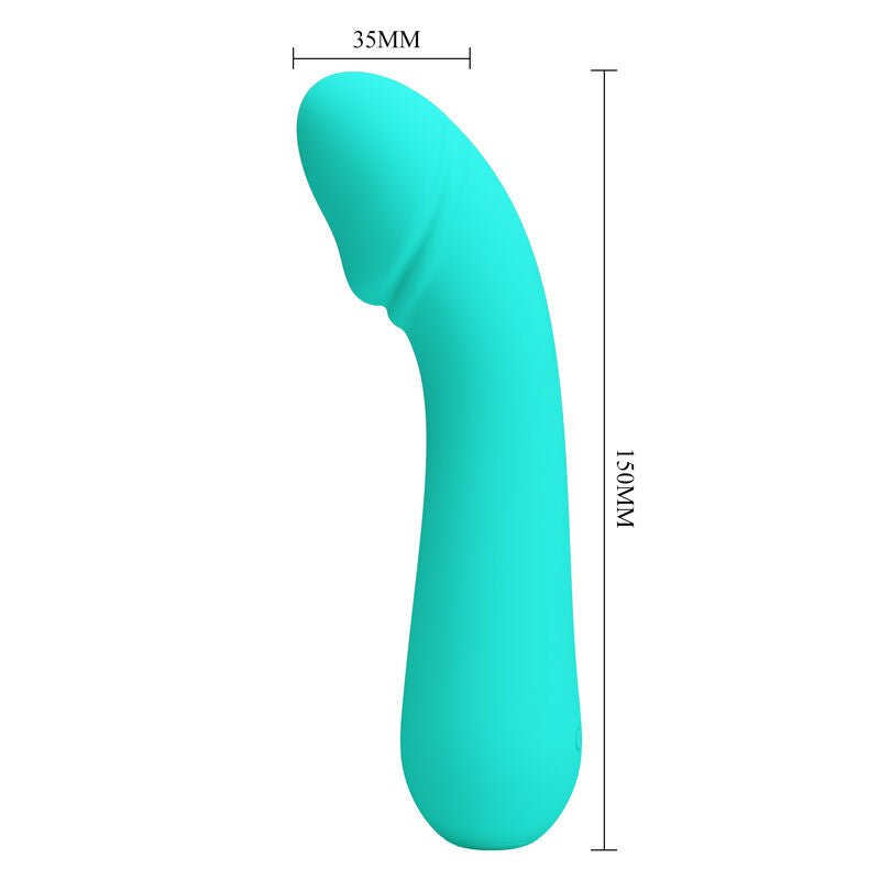 PRETTY LOVE - CETUS RECHARGEABLE VIBRATOR AQUA GREEN - Kink&Play