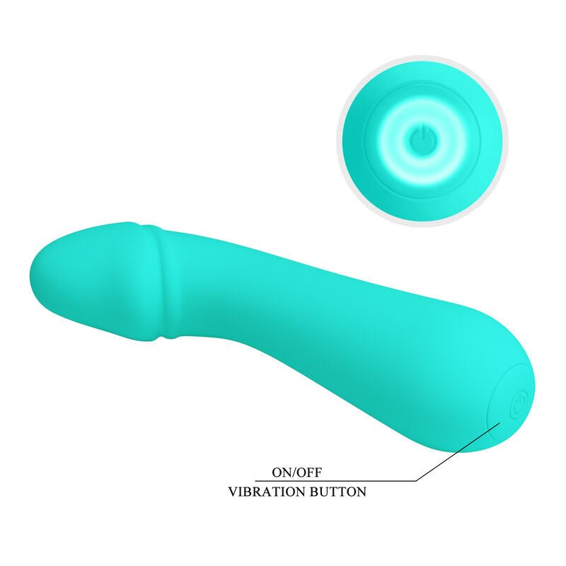 PRETTY LOVE - CETUS RECHARGEABLE VIBRATOR AQUA GREEN - Kink&Play