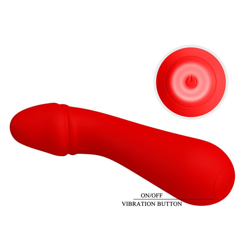 PRETTY LOVE - CETUS RECHARGEABLE VIBRATOR RED - Kink&Play