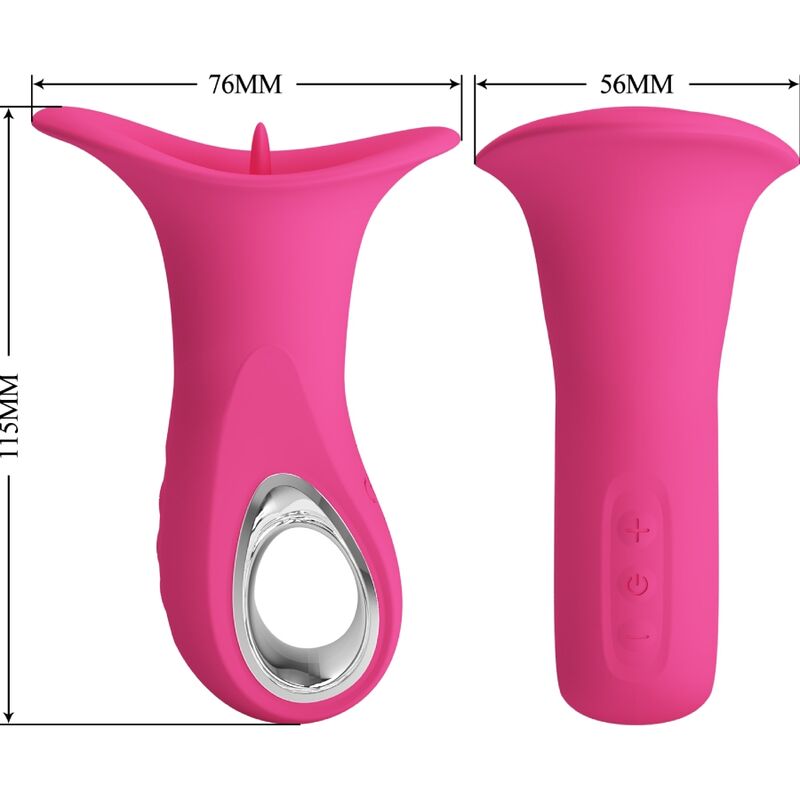 PRETTY LOVE - CLYDE ORAL VIBRATOR VIBRATING TONGUE 12 VIBRATIONS PINK - Kink&Play