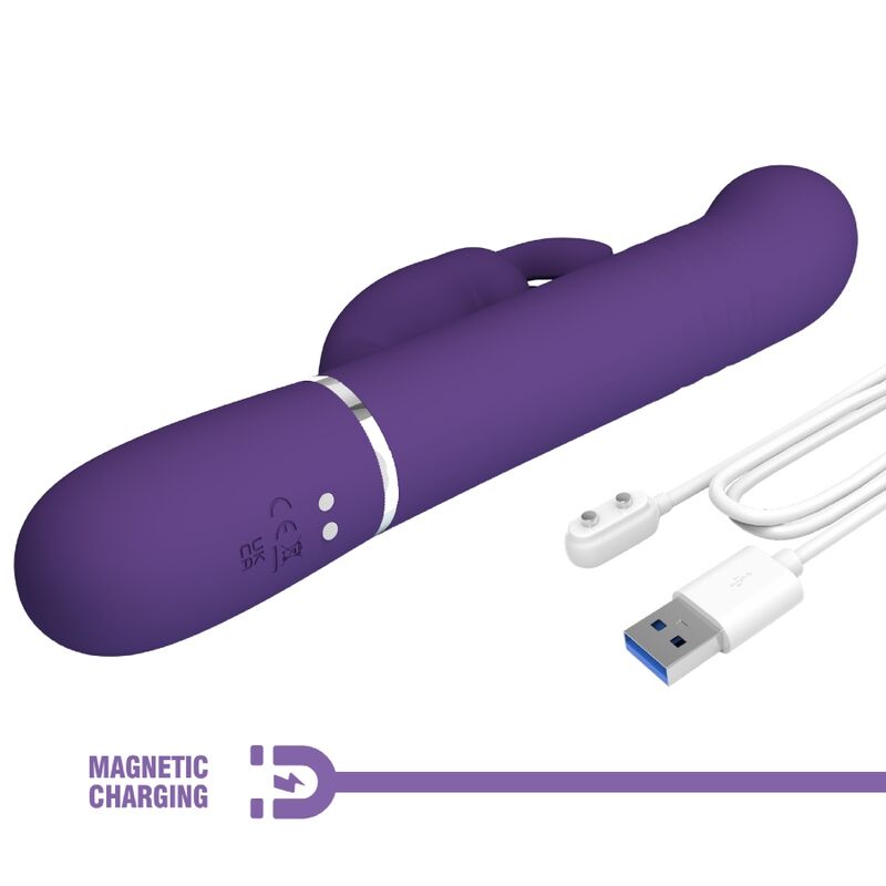PRETTY LOVE - COALE RABBIT VIBRATOR 4 IN 1 PURPLE - Kink&Play
