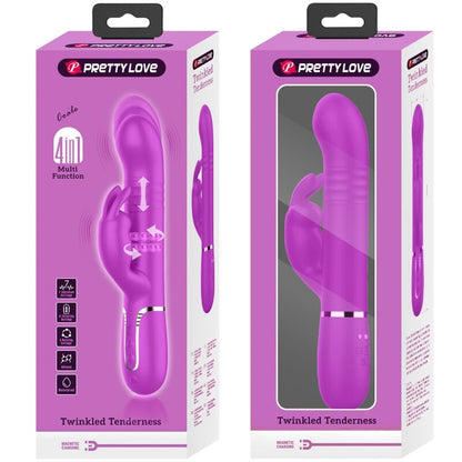 PRETTY LOVE - COALE RABBIT VIBRATOR PEARLS VIOLET - Kink&Play