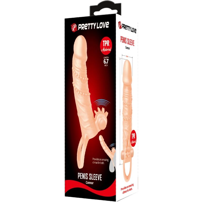 PRETTY LOVE - CONNOR PENIS SLEEVE + CLITORIS STIMULATOR FLESH - Kink&Play
