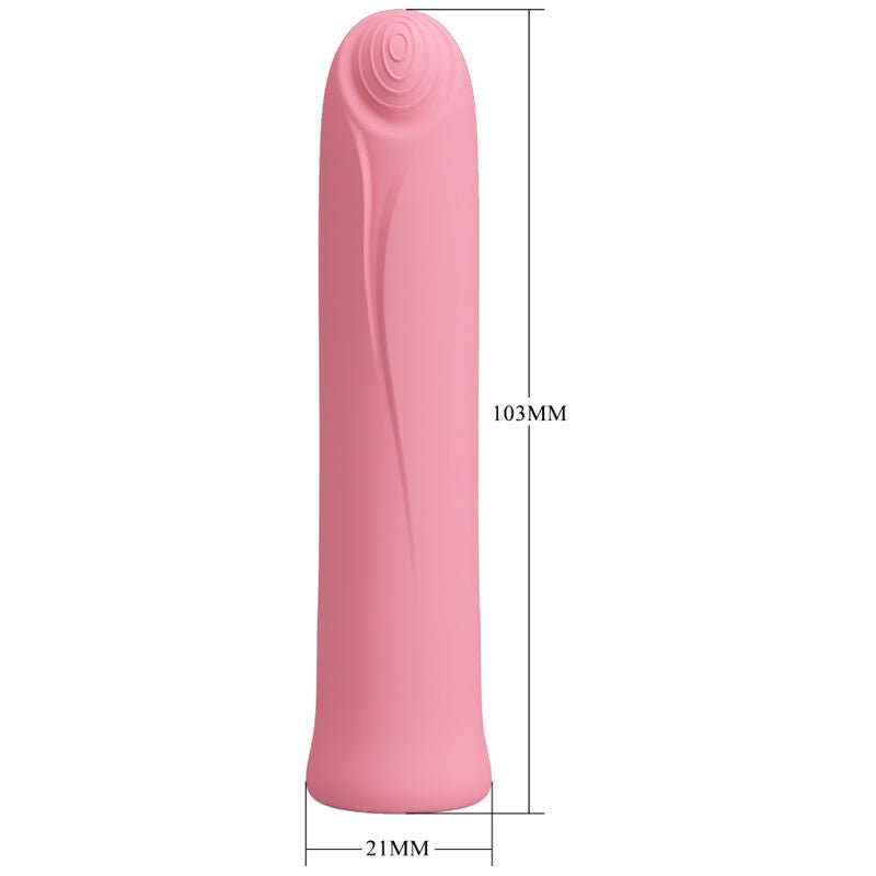 PRETTY LOVE - CURTIS MINI SUPER POWER VIBRATOR 12 PINK SILICONE VIBRATIONS - Kink&Play