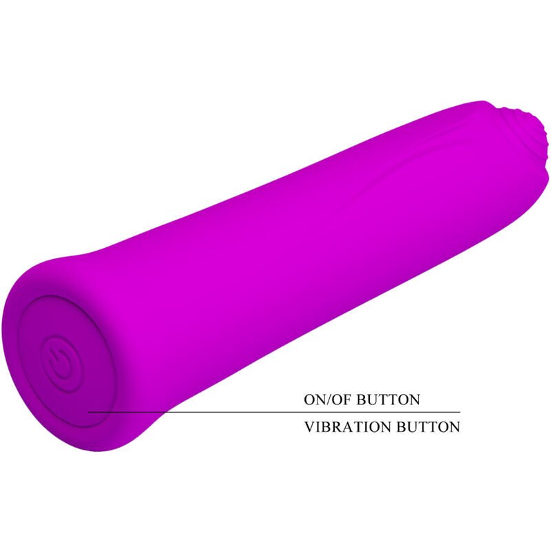 PRETTY LOVE - CURTIS MINI SUPER POWER VIBRATOR 12 VIOLET SILICONE VIBRATIONS - Kink&Play