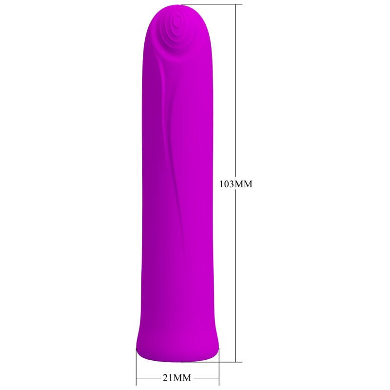 PRETTY LOVE - CURTIS MINI SUPER POWER VIBRATOR 12 VIOLET SILICONE VIBRATIONS - Kink&Play