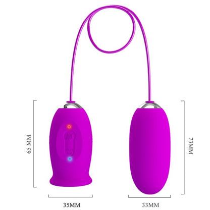 PRETTY LOVE - DAISY DUAL EGG RECHARGEABLE VIBRATOR PURPLE - Kink&Play
