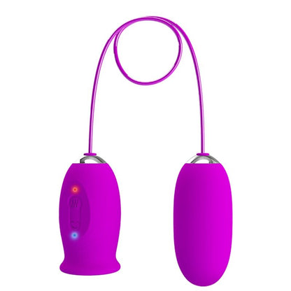 PRETTY LOVE - DAISY DUAL EGG RECHARGEABLE VIBRATOR PURPLE - Kink&Play
