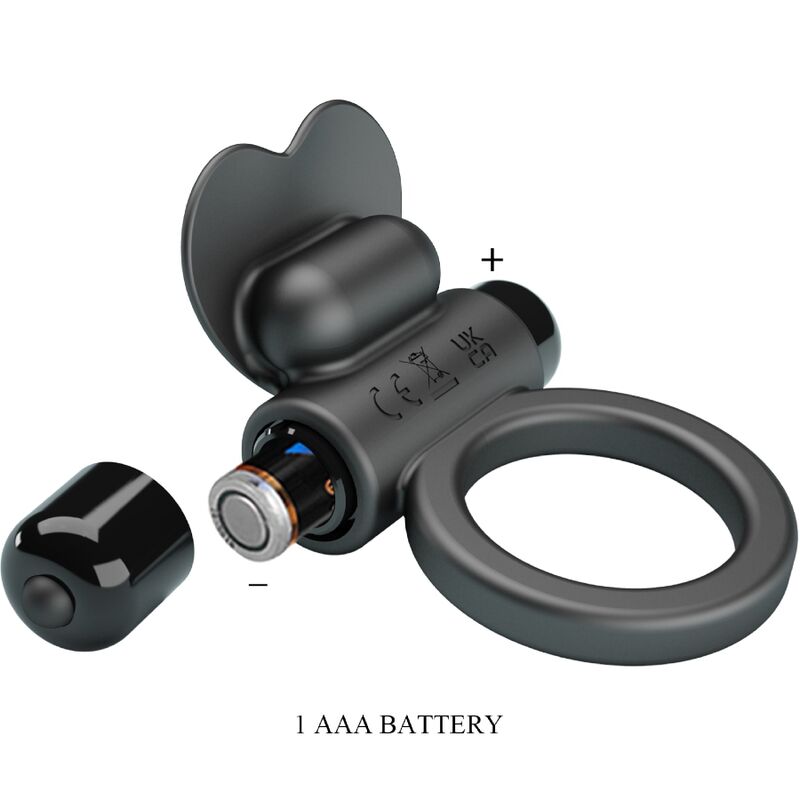 PRETTY LOVE - DEBONAIRE VIBRATING RING RABBIT 10 VIBRATIONS BLACK - Kink&Play