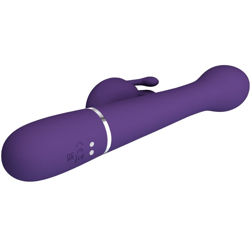 PRETTY LOVE - DEJON RABBIT VIBRATOR 3 IN 1 MULTIFUNCTION PURPLE - Kink&Play