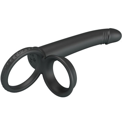 PRETTY LOVE - DILLION DOUBLE PENETRATION DOUBLE COCK RING BLACK - Kink&Play